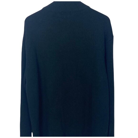 Van Heusen Cotton Argyle Zip Cardigan Sweater XL Mens Black Gray Grandpa Preppy - Picture 8 of 8